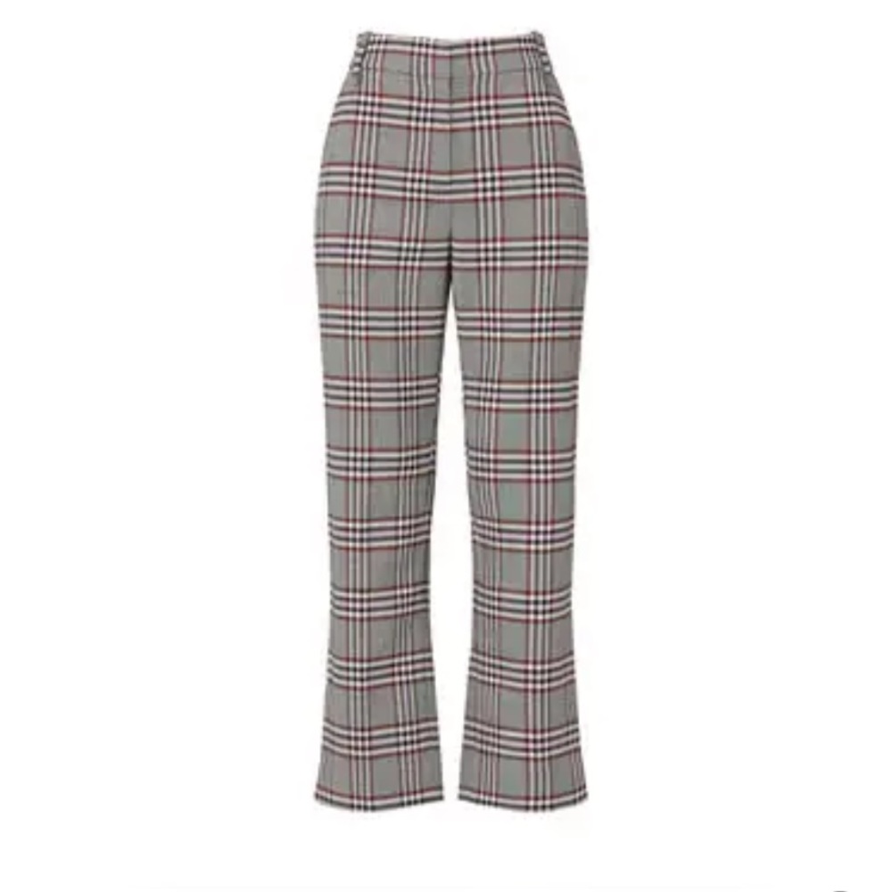 DEREK LAM 10 CROSBY Plaid Kick Flare Trousers, size 2